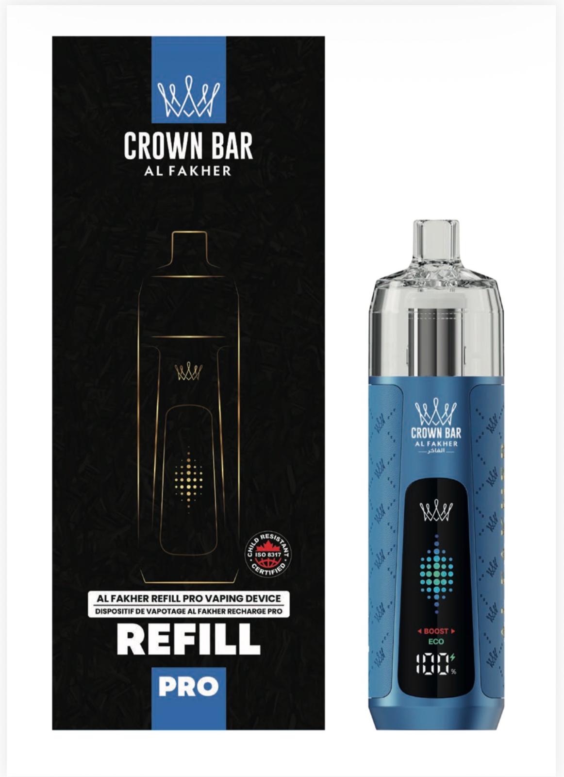 Al Fakher Refill Pro Device Kit Ocean Blue with open fill system and mesh coil