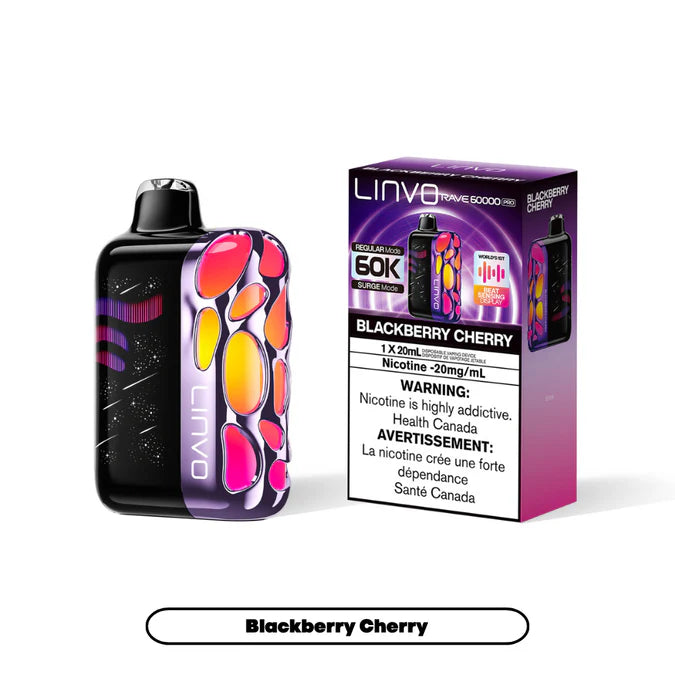 Blackberry Cherry Linvo Rave 60K Pro disposable vape