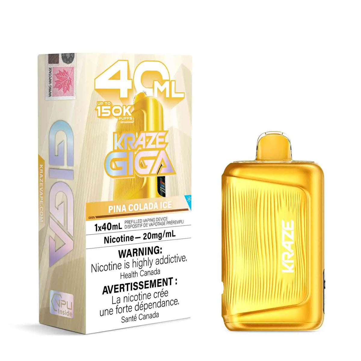 Pina Colada Ice Kraze Giga 150K Disposable Vape 40mL