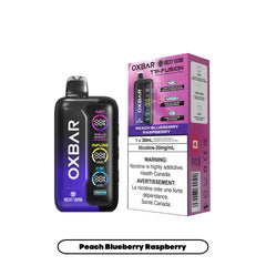Peach Blueberry Raspberry Rocky Vapor Oxbar Tri Fusion 30K disposable vape 30000 puffs