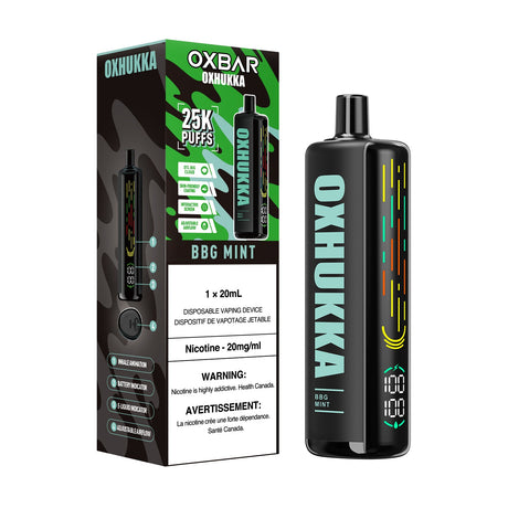 BBG Mint OXBAR OXHUKKA 25000 Puffs Disposable Vape 20ml