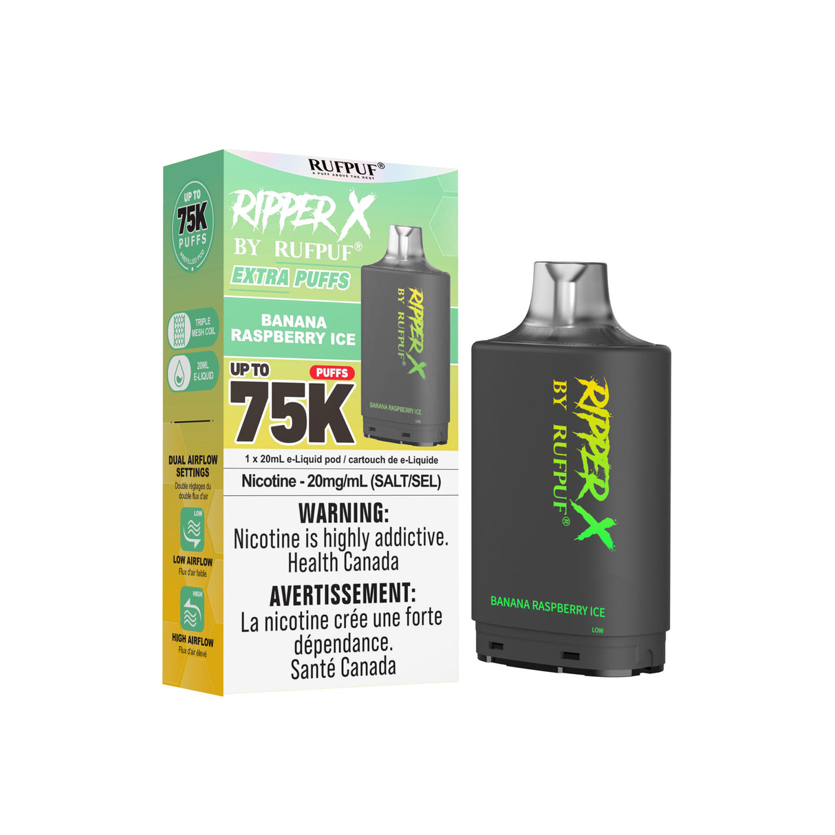 Banana Raspberry Ice - Ripper X 75k Turbo Pod