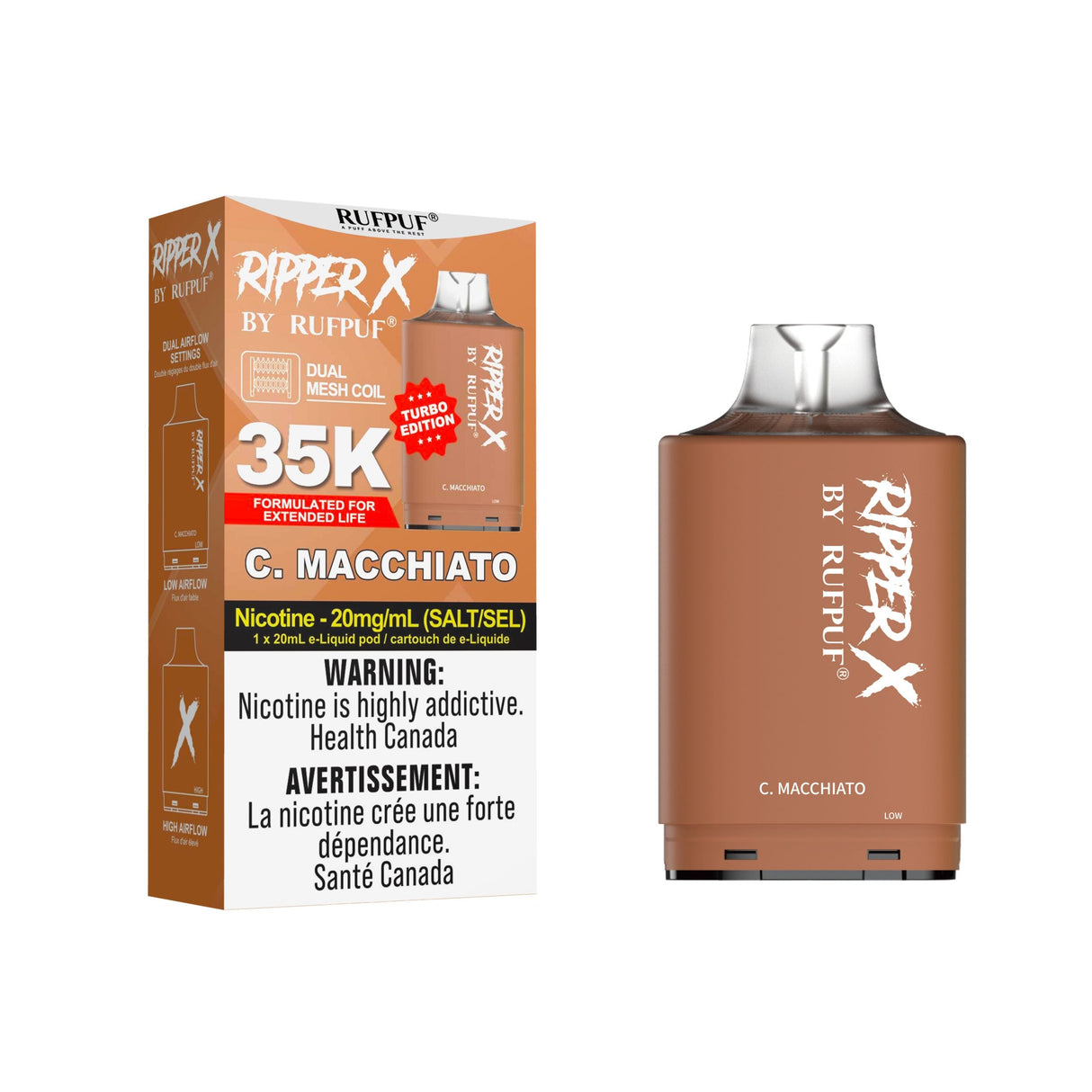 C. MACCHIATO - Ripper X 35k Turbo Pod 20mg/ml