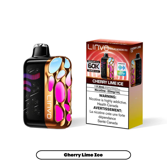 Cherry Lime Ice Linvo Rave 60K Pro 60000 puffs disposable vape