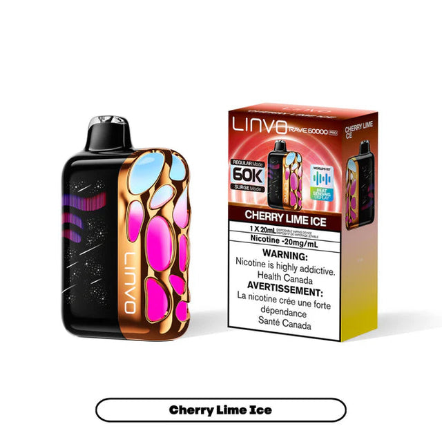 Cherry Lime Ice Linvo Rave 60K Pro 60000 puffs disposable vape