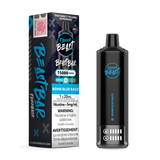 Bomb Blue Razz - Flavour Beast Beast Bar Disposable Vape, 15,000 puffs, 3mg/ml nicotine strength, 20ml e-liquid capacity.