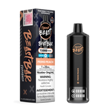 Primo Peach - Flavour Beast Beast Bar Disposable Vape, 15,000 puffs, 3mg/ml nicotine strength, 20ml e-liquid capacity.