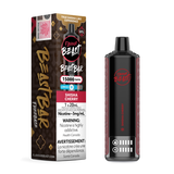 Shisha Cherry - Flavour Beast Beast Bar Disposable Vape, 15,000 puffs, 20mg/ml nicotine strength, 20ml e-liquid capacity.