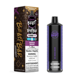 Shisha Grape - Flavour Beast Beast Bar Disposable Vape, 15,000 puffs, 3mg/ml nicotine strength, 20ml e-liquid capacity.