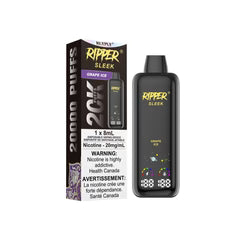 Grape Ice Ripper 20K Sleek Disposable Vape by RufPuf 20000 puffs disposable vape