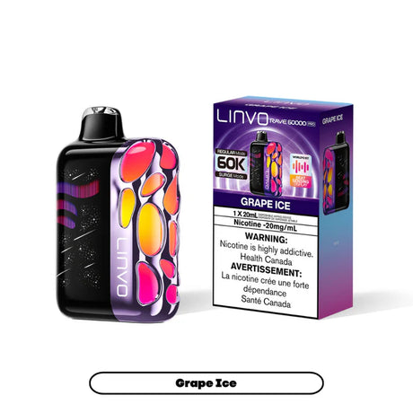 Grape Ice Linvo Rave 60K Pro 60000 puffs disposable vape