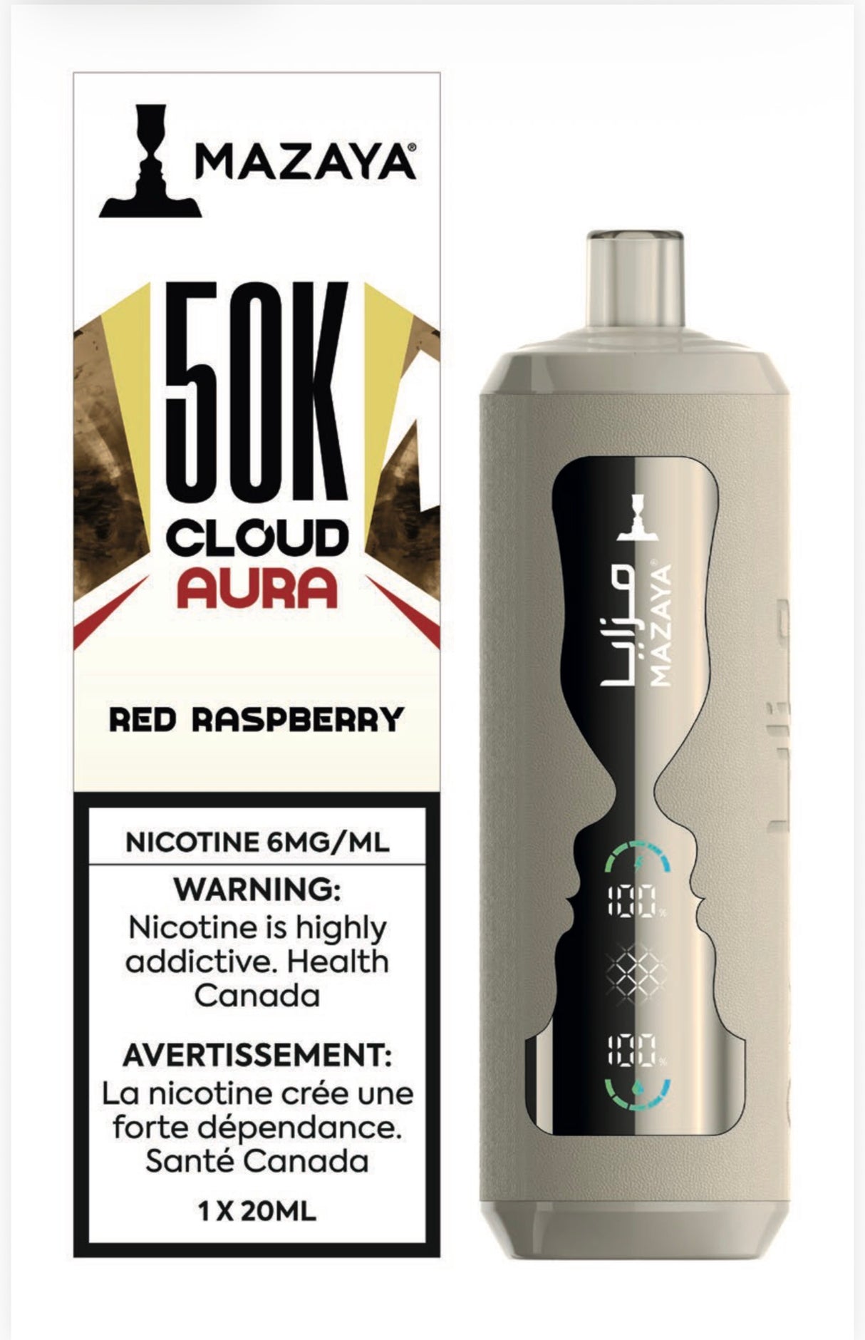Red Raspberry MAZAYA 50K Disposable Vape 50000 puffs disposable vape