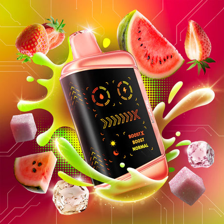 Kraze Mega X 48K Puff Disposable Vape.Tangy Strawberry Watermelon G Ice