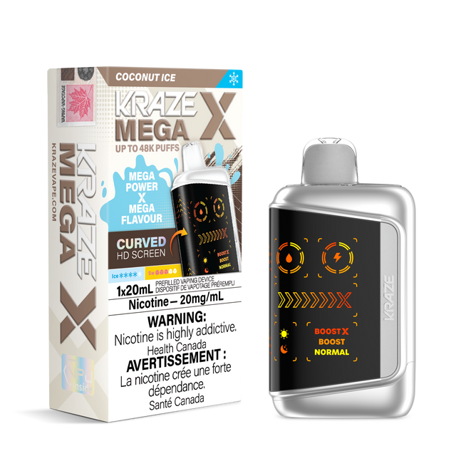Kraze Mega X 48K Puff Disposable Vape Coconut Ice