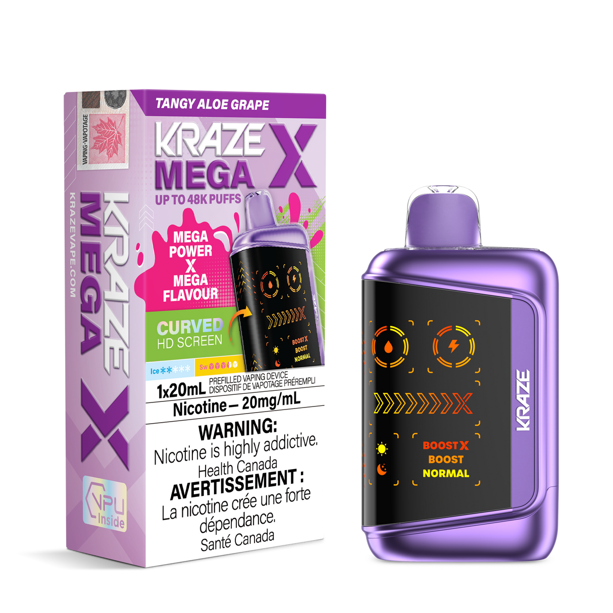 Tangy Aloe Grape – Kraze Mega X 48K Puff