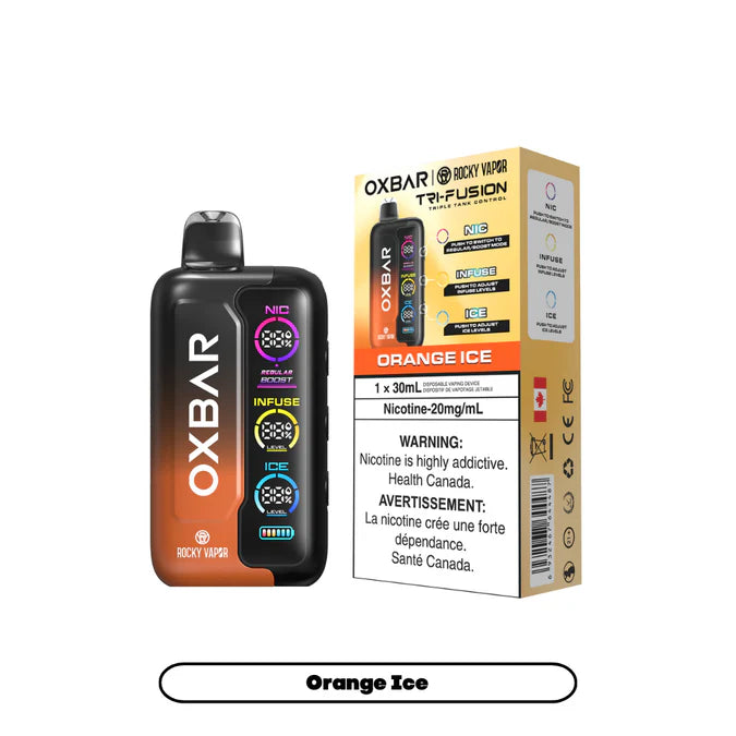 Orange Ice Oxbar Tri Fusion 30K disposable vape