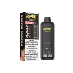 Poppin’ Peach Raspberry Ripper 20K Sleek Disposable Vape by RufPuf 20000 puffs disposable vape
