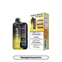 Pineapple Coconut Ice Rocky Vapor Oxbar Tri Fusion 30K disposable vape 30000 puffs