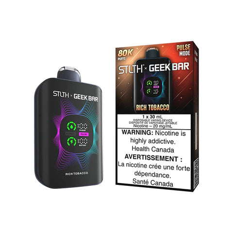 Rich Tobacco STLTH X GEEK BAR 80K disposable vape