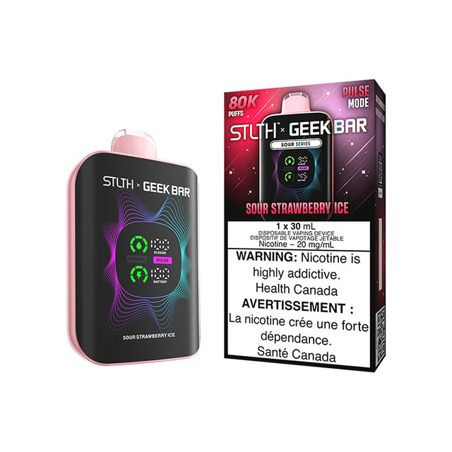 Sour Strawberry Ice STLTH X GEEKBAR 80000 Puffs Disposable Vap