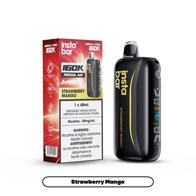 Strawberry Mango Insta Bar Mega Pro 160K 160,000 puff disposable vape