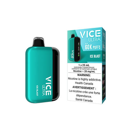 VICE ULTRA Disposable Vape 60K - Ice Blast Flavor