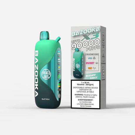 Banff Mint Bazooka Vape X3 90,000 puffs disposable vape