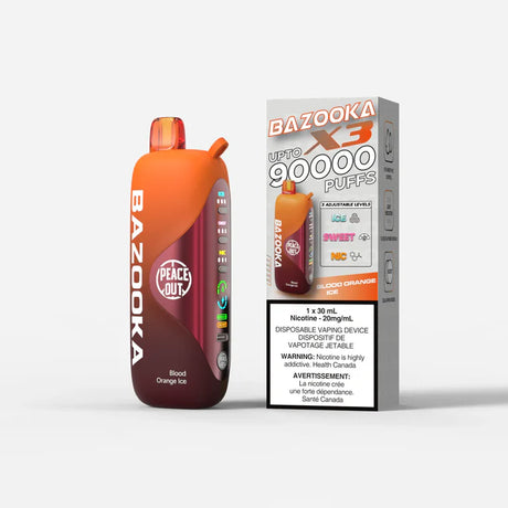 Blood Orange Ice Bazooka Vape X3 90,000 puffs disposable vape