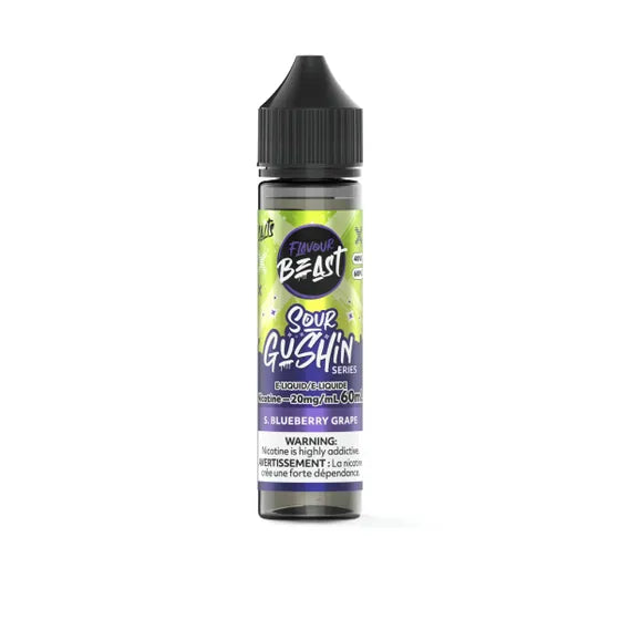 Flavour Beast Sour Gushin S. Blueberry Grape 60mL Nic Salt