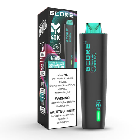 Strawberry watermelon - GCORE Hookah Disposable Vaping Device - 40K Puffs - 5mg/ml nicotine - 20ml e-liquid - DTL