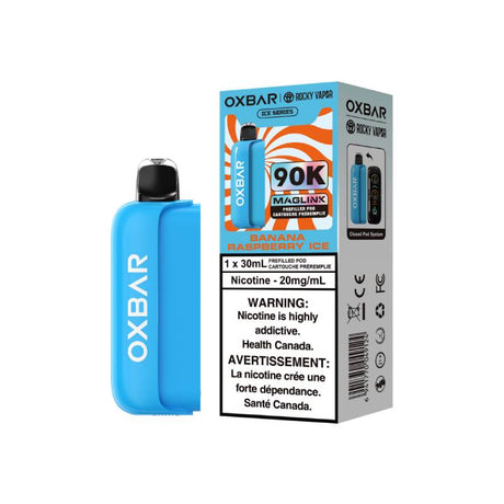 Banana Raspberry Ice OXBAR Rocky Vapor Maglink 90K Prefilled Pod