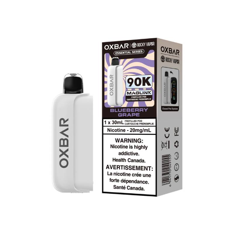 Blueberry Grape OXBAR Rocky Vapor Maglink 90K Prefilled Pod