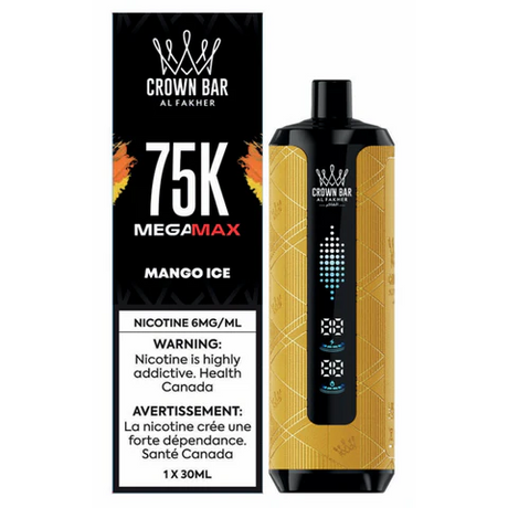 Mango Ice AL FAKHER Crown Bar Disposable Vape 75000 puff disposable vape