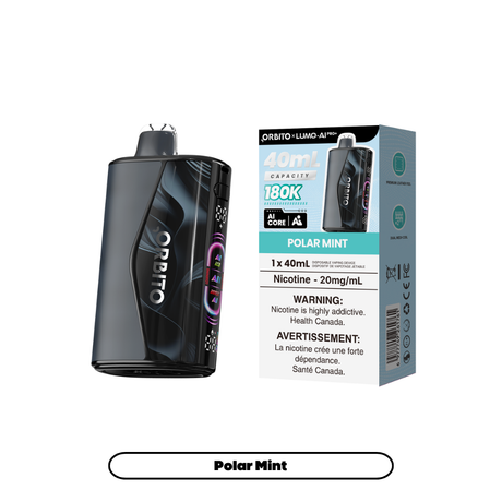 Polar Mint ORBITO LUMO AI Pro+ 180K disposable vape