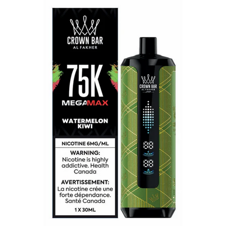 Watermelon Kiwi AL FAKHER Crown Bar Disposable Vape 75000 puff disposable vape